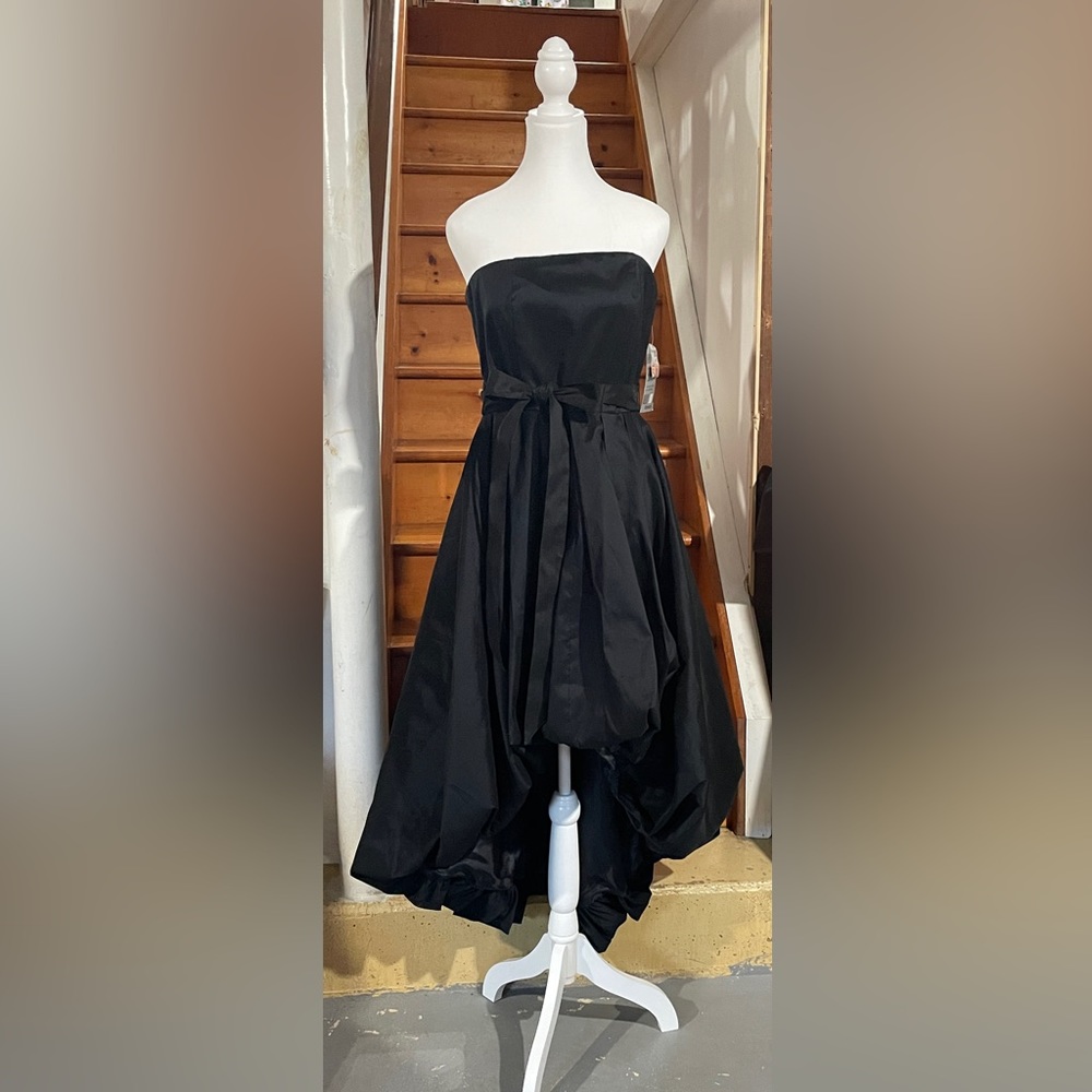 Samuel Dong Medium Black Strapless Bubble Dress